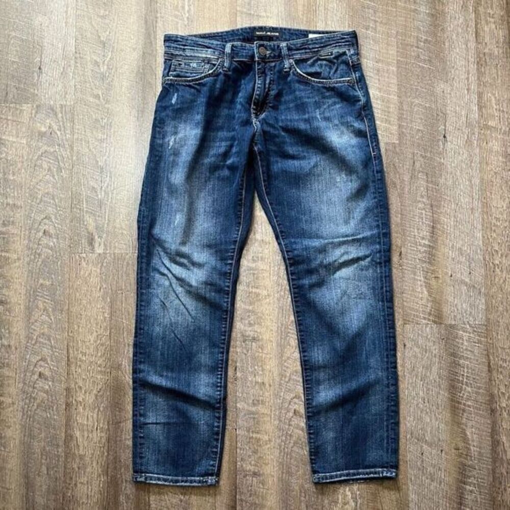 Mavi Men's Slim Straight Jeans - Dark Blue